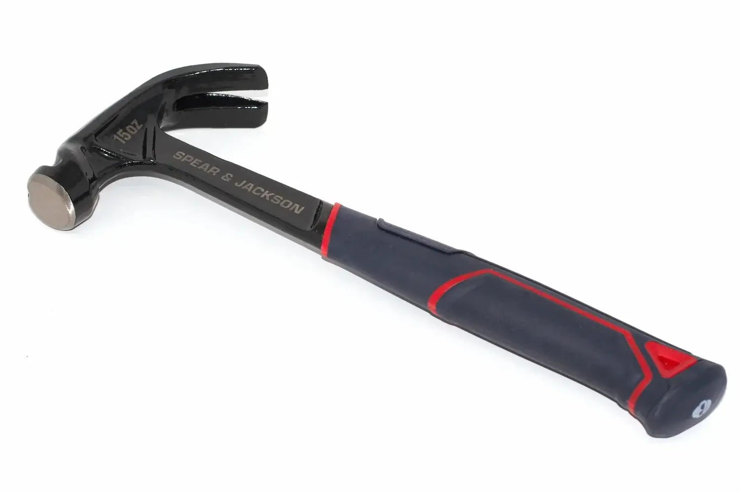 Spear & Jackson 15oz Steel Claw Hammer by Cherry Tree Tools with solid steel construction and black handle