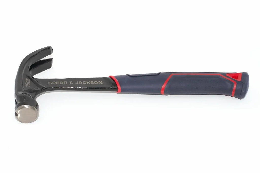 Spear & Jackson 15oz Steel Claw Hammer by Cherry Tree Tools, solid steel head with precision nail-pulling claw
