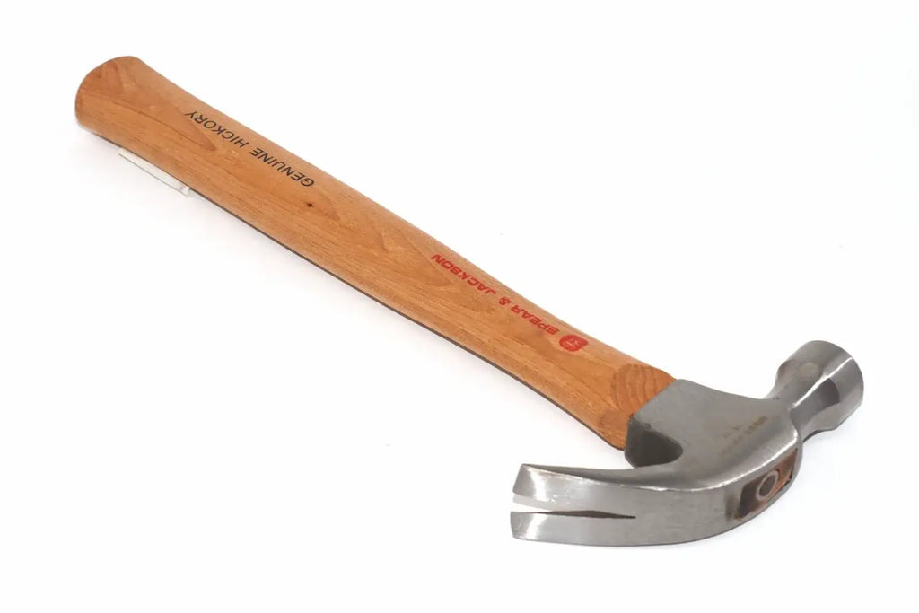 Spear & Jackson 16oz Hickory Claw hammer by Cherry Tree Tools with solid hickory hardwood handle