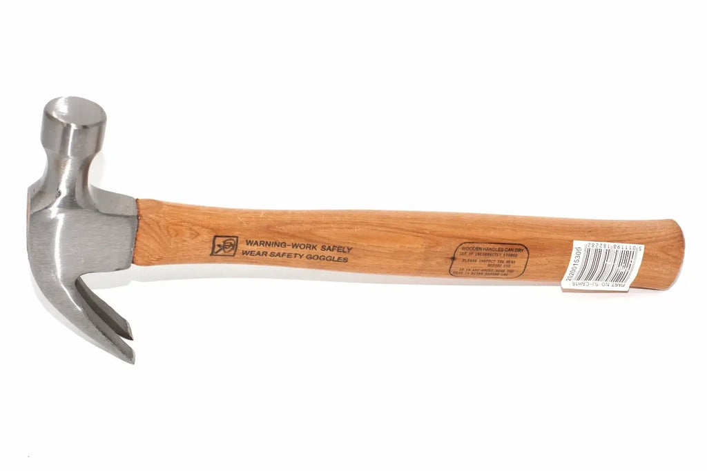 Spear & Jackson 16oz Hickory Claw hammer by Cherry Tree Tools with solid hickory hardwood handle