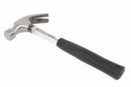 Spear & Jackson 16oz claw hammer by Cherry Tree Tools with black ergonomic rubber grip and polished steel face