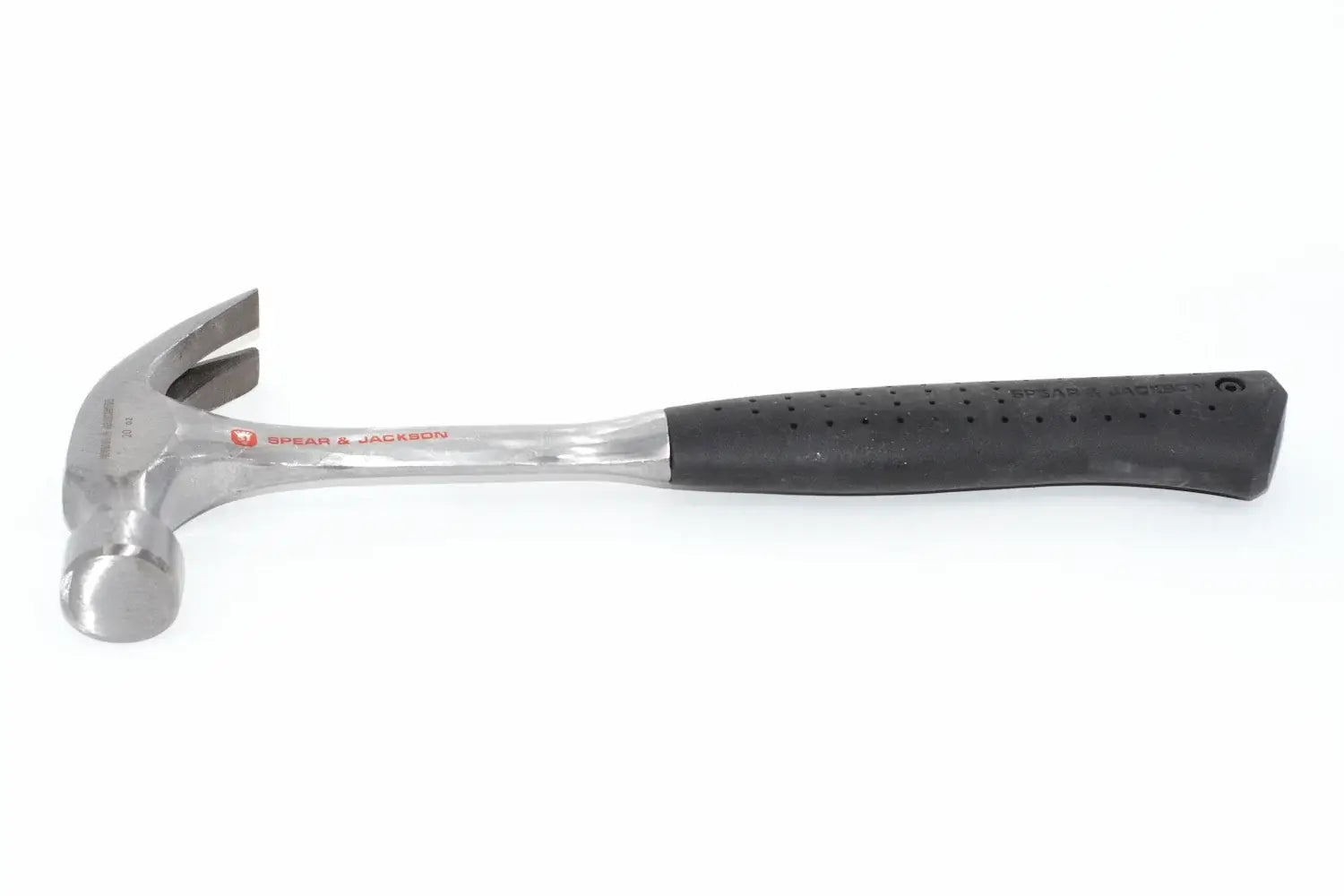 Spear & Jackson 20oz Steel Claw Hammer by Cherry Tree Tools with rubber grip and solid steel head