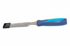 Spear & Jackson 32mm wood chisel by Cherry Tree Tools with blue soft grip and bevel edge