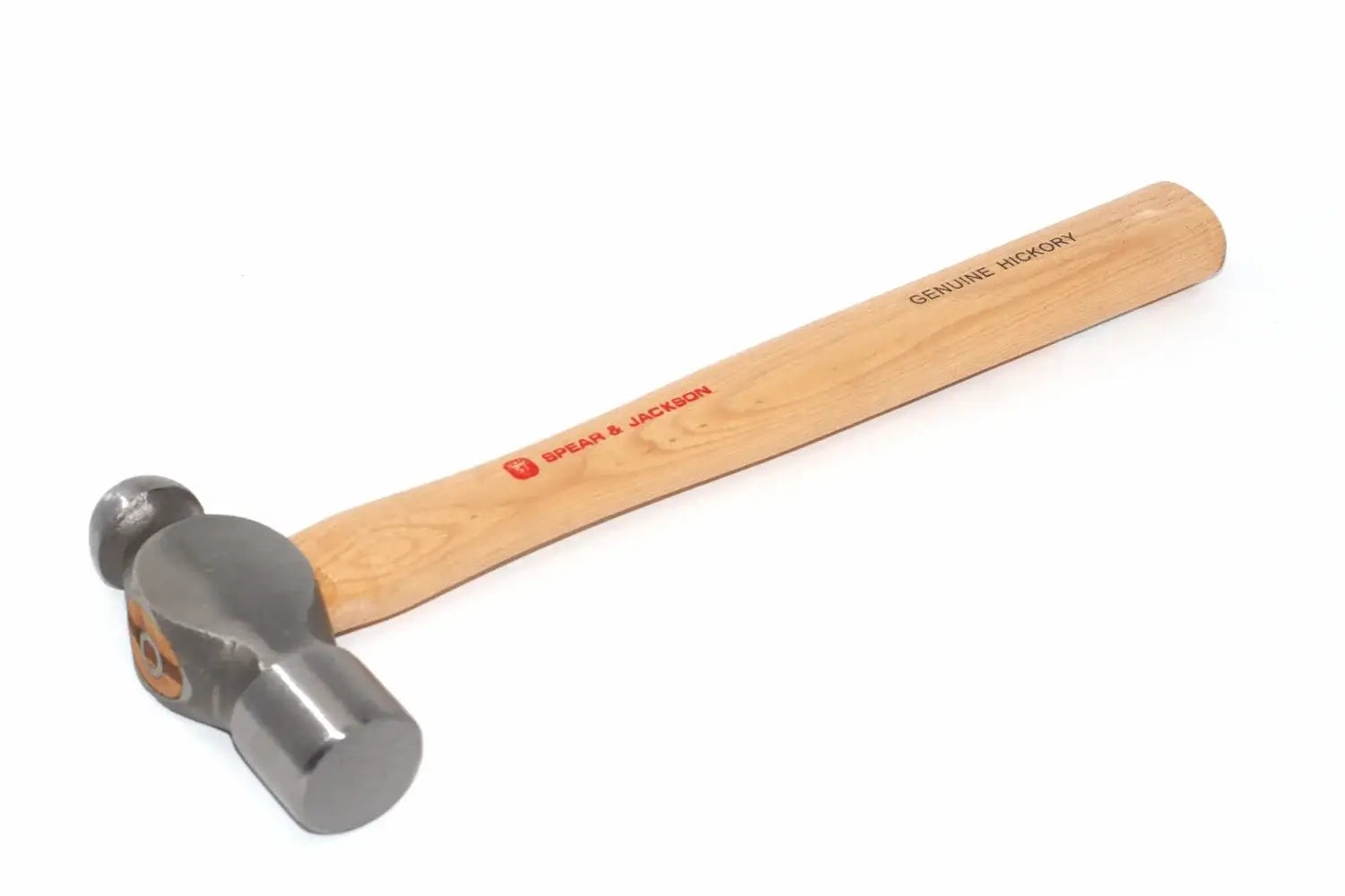 Spear & Jackson 32oz ball pein hammer by Cherry Tree Tools with a hickory wood handle and steel head