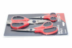 Spear & Jackson 3pc Scissors Set multi - purpose by Cherry Tree Tools, red and grey with ergonomic handles