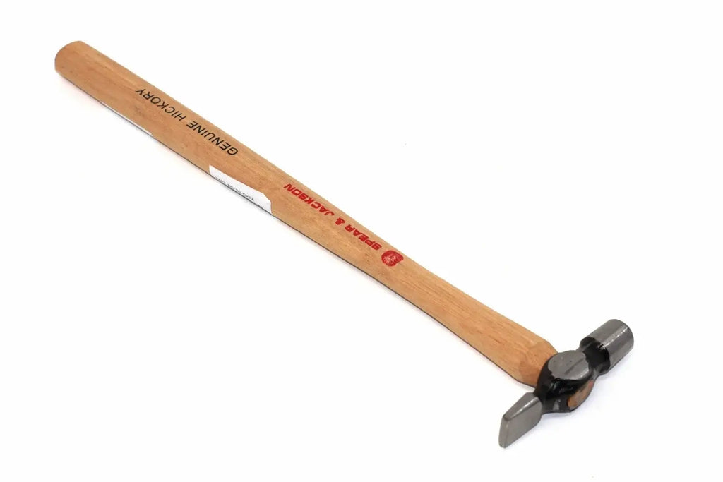 Spear & Jackson 4oz Cross Pein Hammer by Cherry Tree Tools with solid hickory handle and polished striking face