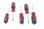 Spear & Jackson 5pc Screwdriver set by Cherry Tree Tools with magnetic steel tips and red blue handles