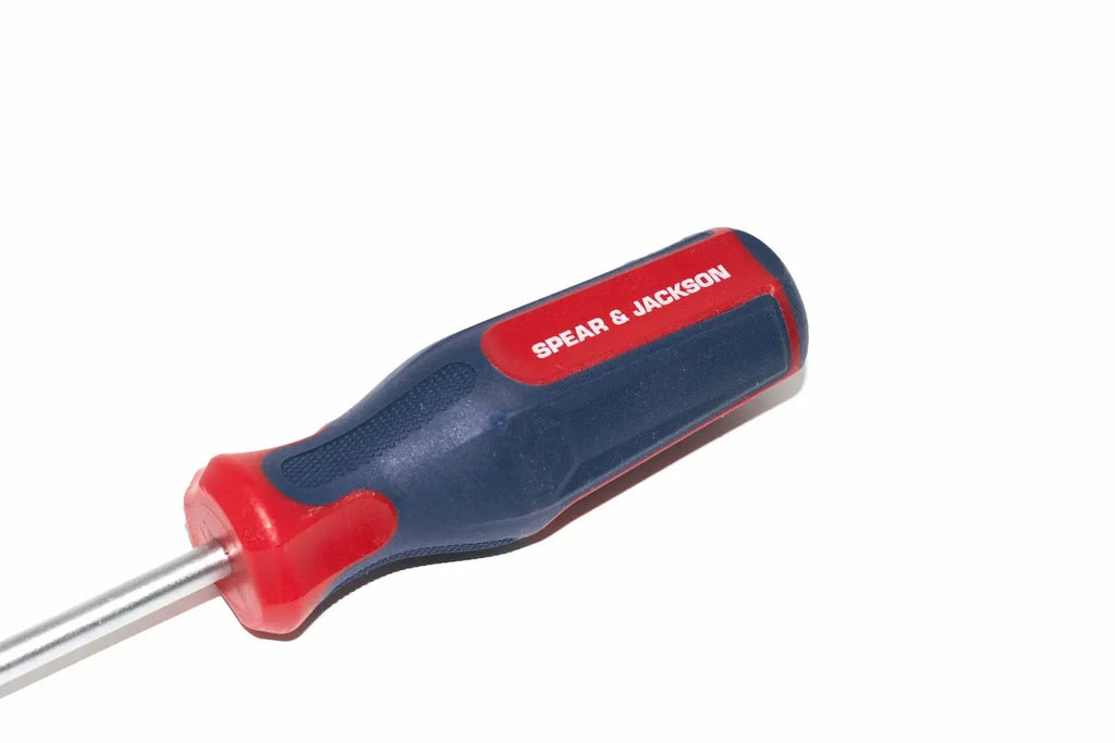 Spear & Jackson 5pc Screwdriver set by Cherry Tree Tools with red and navy ergonomic trilobular handles