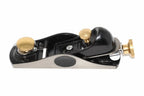 Spear & Jackson Block Plane 6 1/2 by Cherry Tree Tools, black block plane with brass adjusters