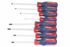 Spear & Jackson 8pc Screwdriver Set by Cherry Tree Tools, blue and red with magnetic tips