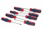 Spear & Jackson 8pc Screwdriver Set by Cherry Tree Tools with magnetic tips, blue and red ergonomic handles