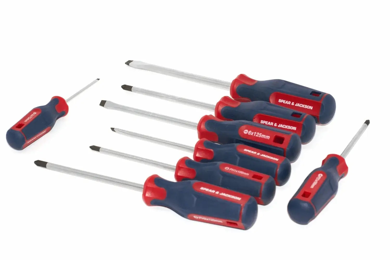 Spear & Jackson 8pc Screwdriver Set by Cherry Tree Tools with magnetic tips, chrome vanadium steel shafts