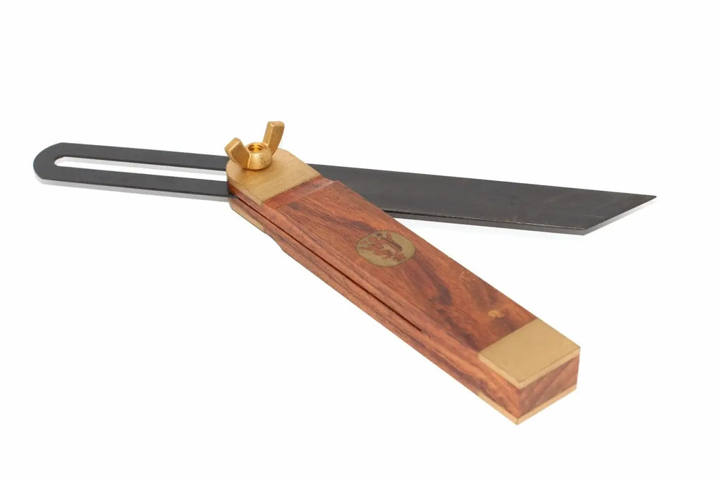 Spear & Jackson 9" sliding bevel by Cherry Tree Tools with brass wing nut locking screw and brass end wear plates