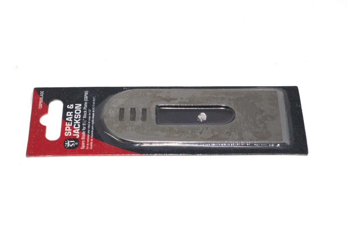 Spear & Jackson block plane blade 9 1/2 from Cherry Tree Tools, high carbon steel with ground and hardened construction.