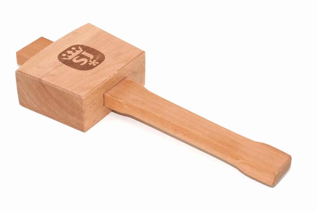 Spear & Jackson 4" Carpenters Mallet by Cherry Tree Tools in beech hardwood with angled striking surface