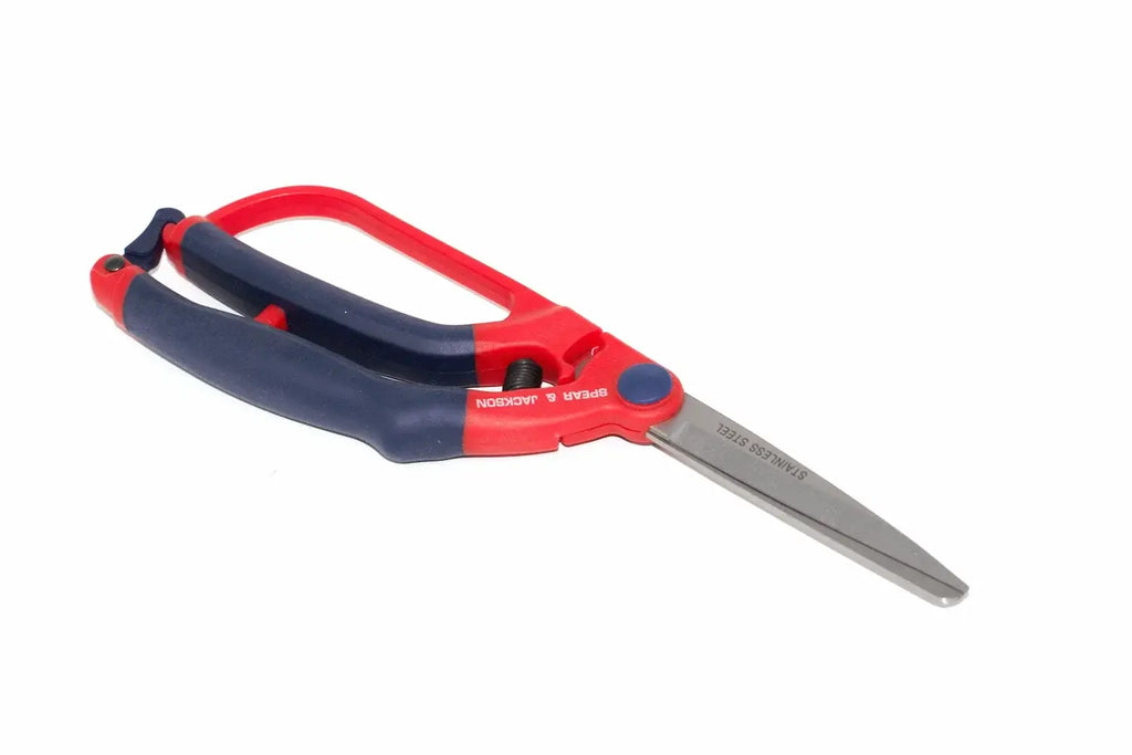 Spear & Jackson Garden Scissors - razorsharp  by Cherry Tree Tools, red and navy with ergonomic soft feel handles