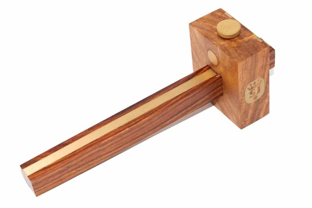 Spear & Jackson 8 Marking Gauge in hardwood with brass slider and steel marking pin for precision woodworking.