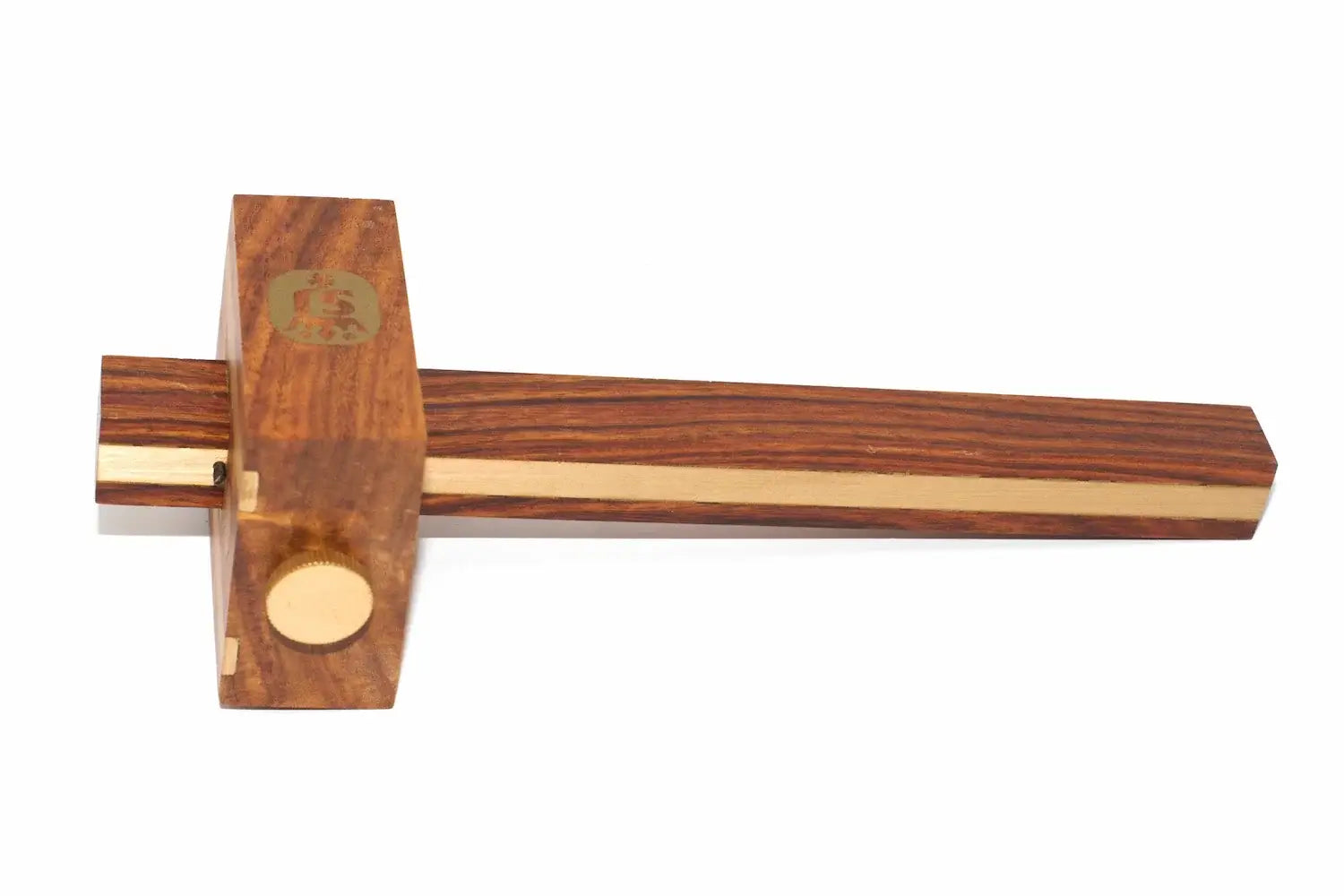 Spear & Jackson 8 Marking Gauge with hardwood stock, brass slider, and steel marking pin for precise woodworking.