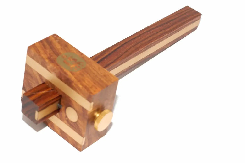 Spear & Jackson 8 Marking Gauge made of hardwood with brass adjustments and a steel resharpenable marking pin.
