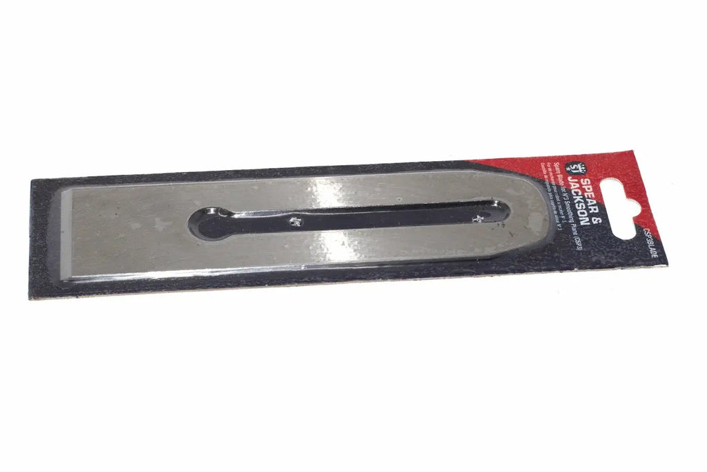 Spear & Jackson No 3 Plane Blade by Cherry Tree Tools, silver steel blade with black mounting