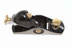 Spear & Jackson Block Plane 9 1/2 by Cherry Tree Tools, handheld ductile grey cast iron with brass adjustment screws