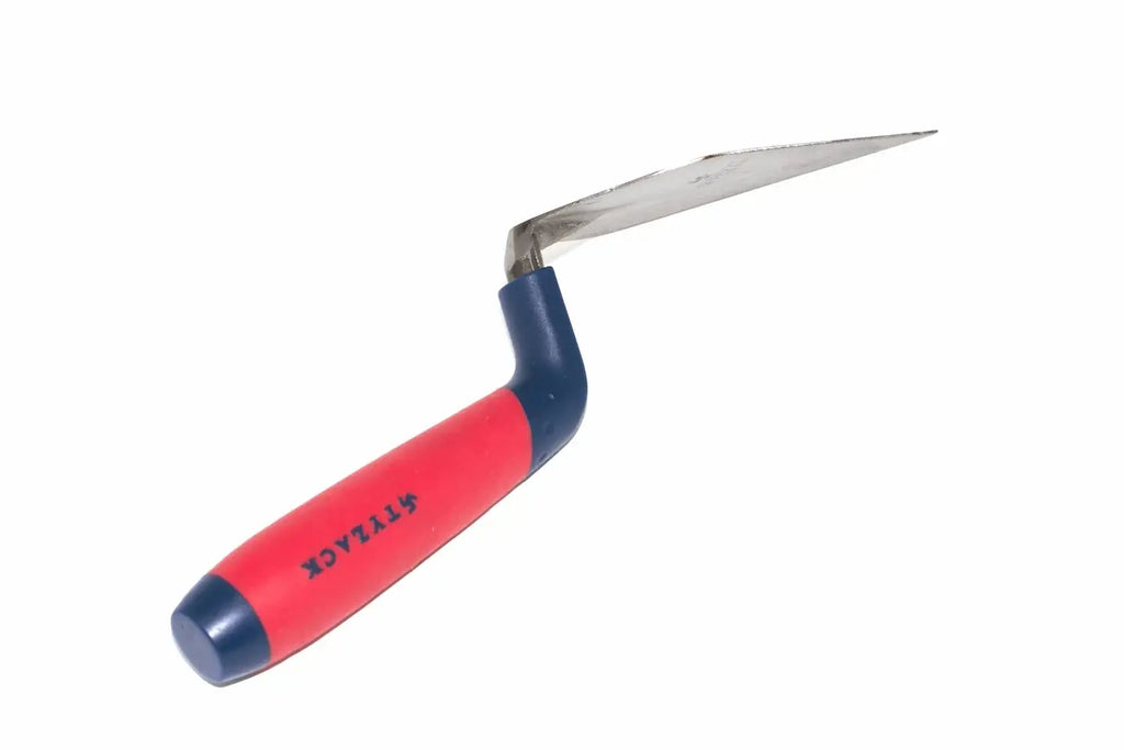 Spear & Jackson 6 Pointing Trowel with solid forged blade and comfortable grip in red and blue.