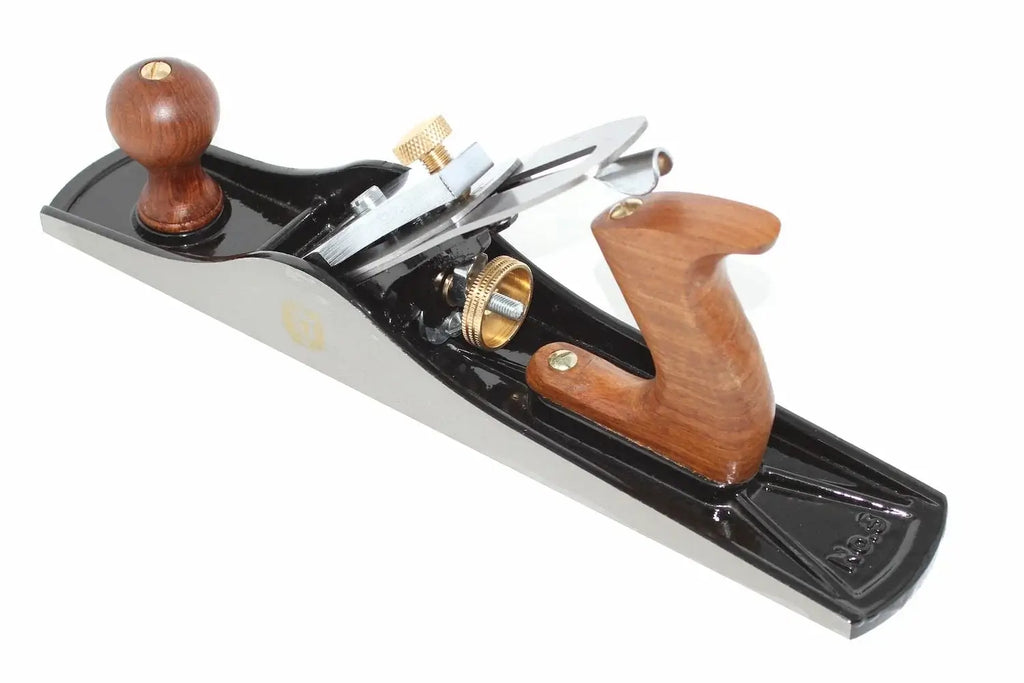 Spear & Jackson No 5 Jack Plane by Cherry Tree Tools with brass cutter adjustment screw and polished steel sole