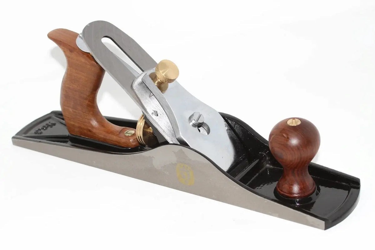 Spear & Jackson No 5 Jack Plane- 50mm cutter by Cherry Tree Tools with brass cutter adjustment screw