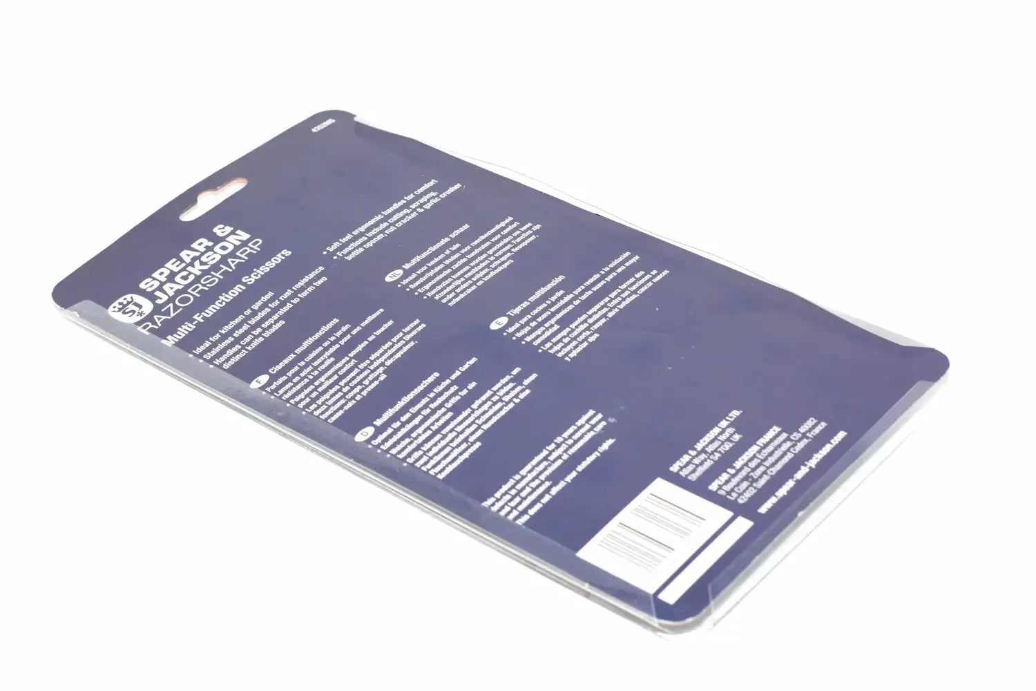 Spear & Jackson Razorsharp Scissors by Cherry Tree Tools, dark blue carded pack