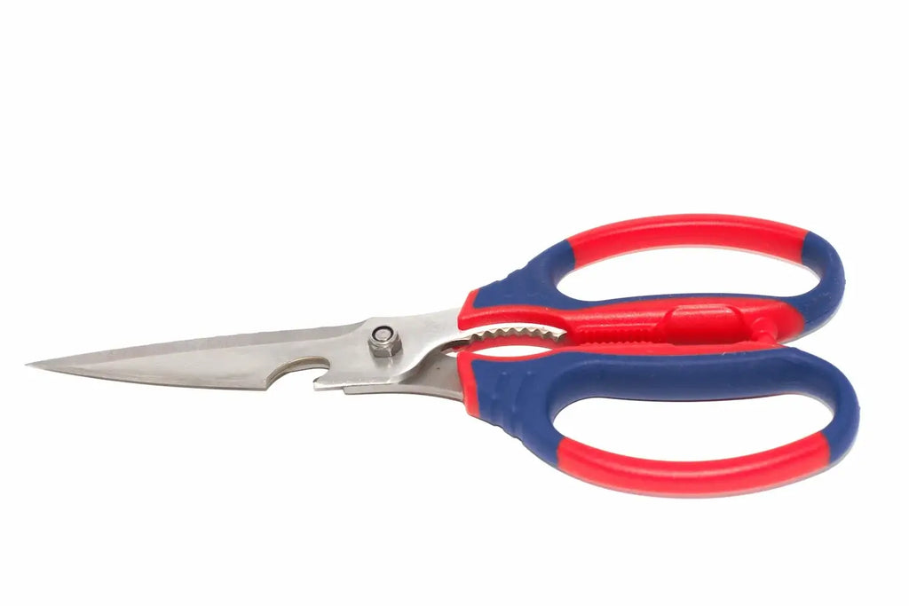 Spear & Jackson Razorsharp Scissors by Cherry Tree Tools in red and blue with precision-ground blades