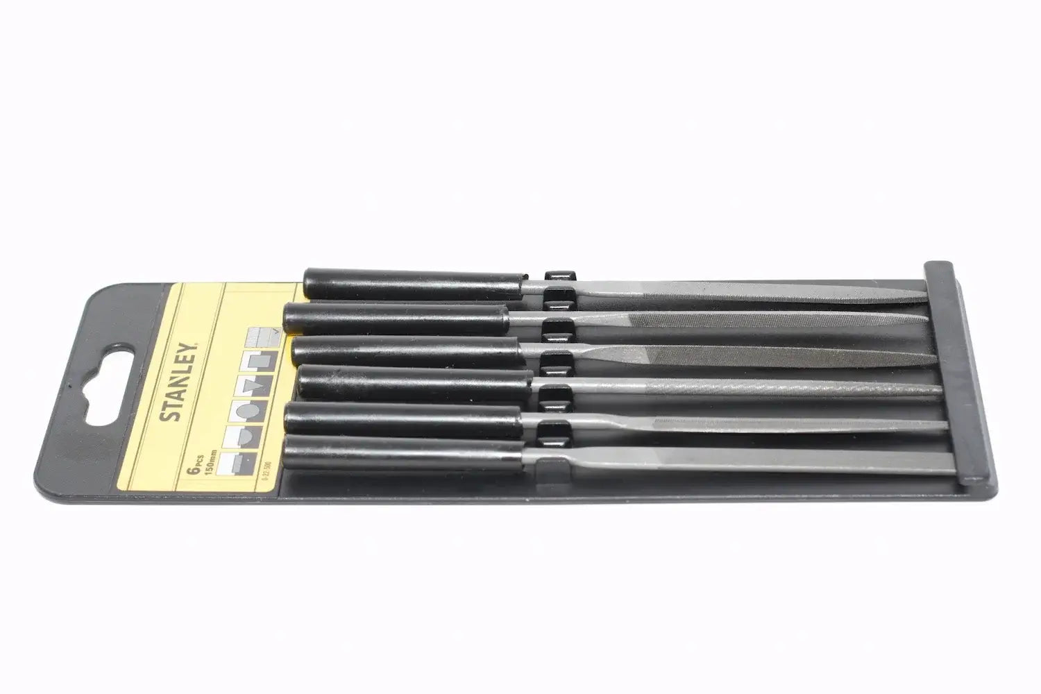 Stanley 6 piece Needle File Set by Cherry Tree Tools in needle file set with plastic storage rack