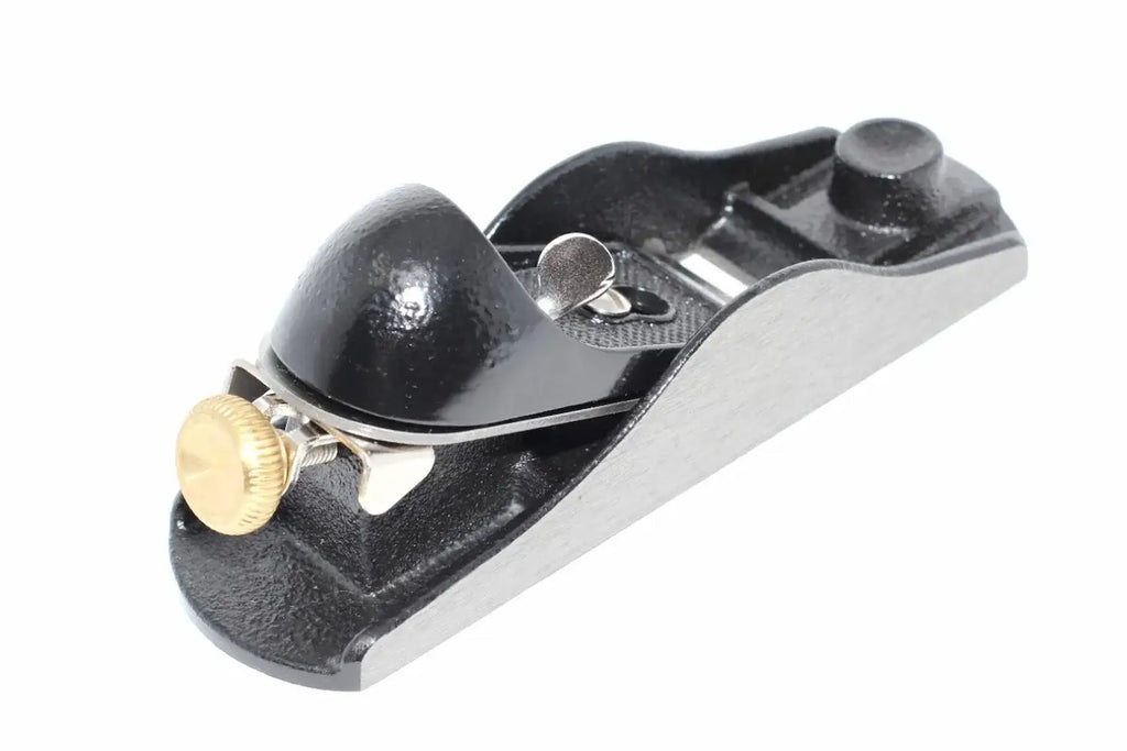 Stanley Bailey Block Plane No 220 by Cherry Tree Tools, low angle block plane in black with brass adjustment screw