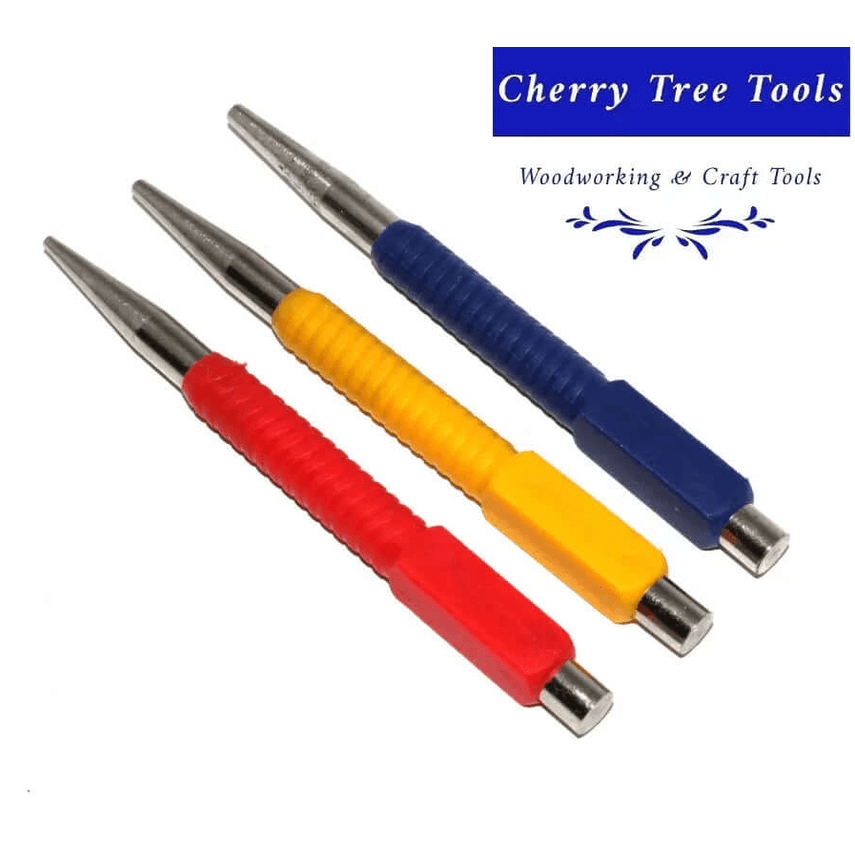 Silverline 3pc Colour-Coded Nail Punch Set  123mm 