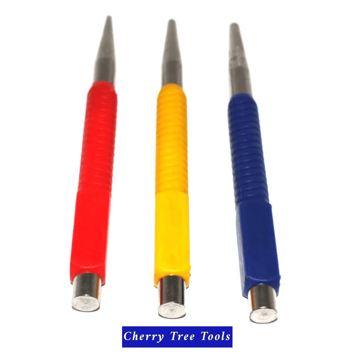 Silverline 3pc Colour-Coded Nail Punch Set  123mm 