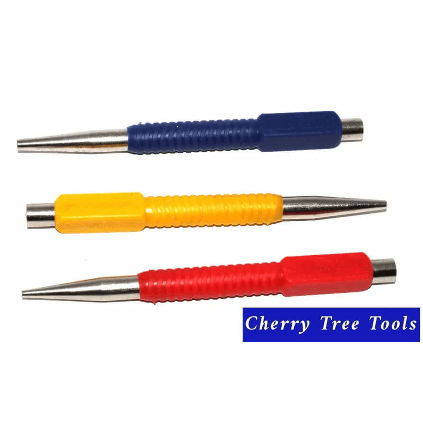 Silverline 3pc Colour-Coded Nail Punch Set  123mm   