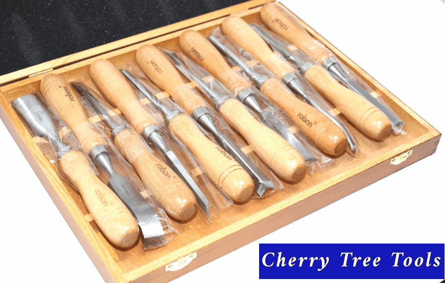 Chisel Set  56121 Wood Carving   12 Pce - Cherry Tree Tools