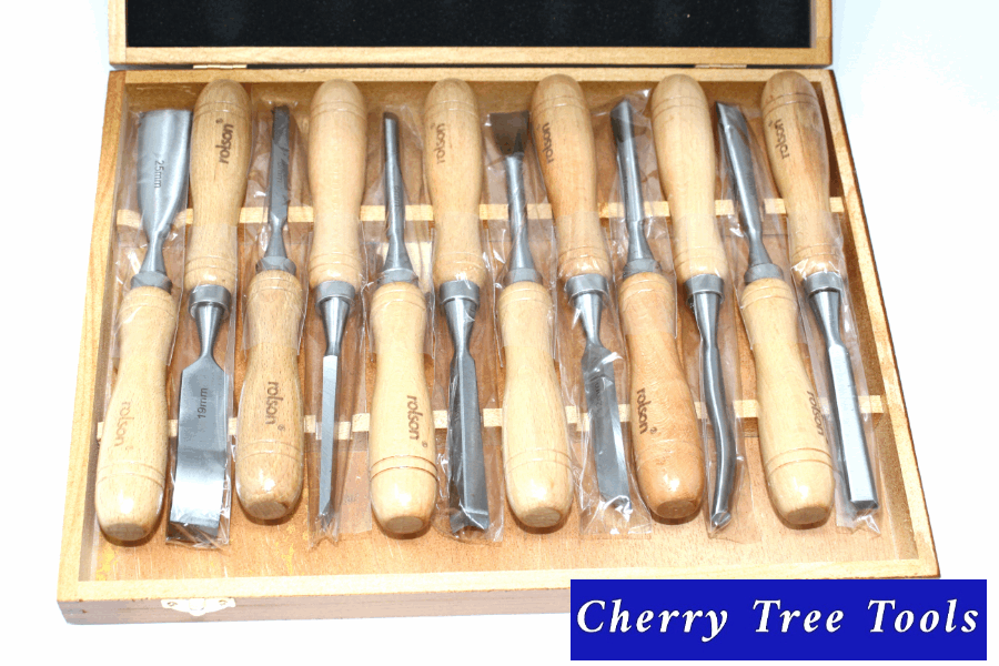 Chisel Set  56121 Wood Carving   12 Pce - Cherry Tree Tools