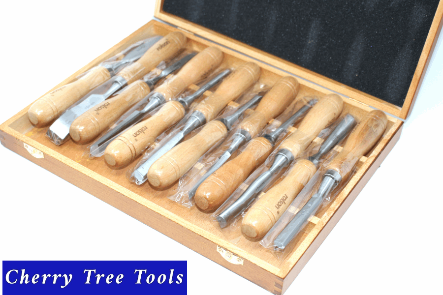 Chisel Set  56121 Wood Carving   12 Pce - Cherry Tree Tools