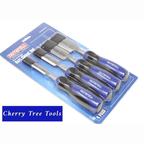 Faithfull 4pc Bevel Edge Butt Chisels Set ,  woodworking tools with chrome vanadium steel blades.