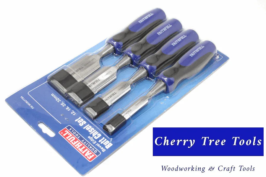Faithfull Butt Chisels Set  Bevel Edge 4 Pce