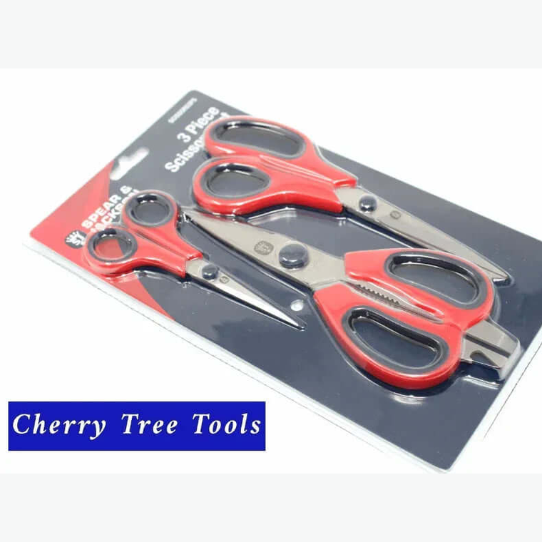 Spear & Jackson 3pc Multi-Purpose Scissors Set  for Versatile Cutting Solutions