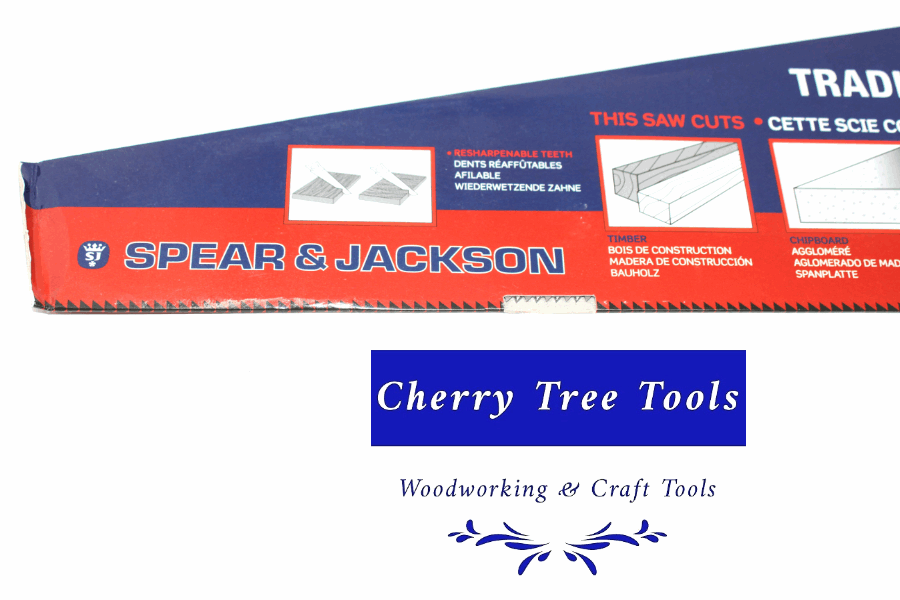 Hand Saw New, Carpenters  22" (560mm)   Skew Back - Spear & Jackson  9500R - Cherry Tree Tools