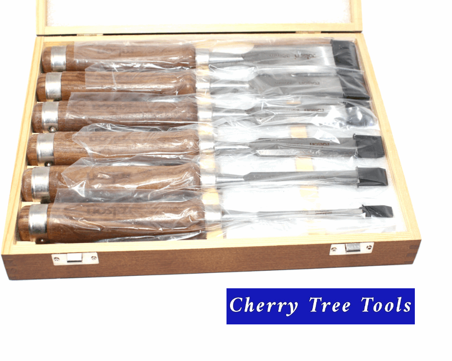 Chisel Set, 56150  Bevel Edge,  8 Pce - Cherry Tree Tools