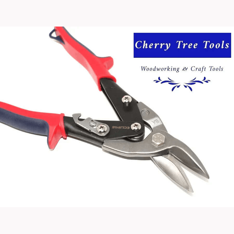 Eclipse Professional Tin Snips Left Hand Cut - Sheet Metal Cutters for Left & Straight Cuts