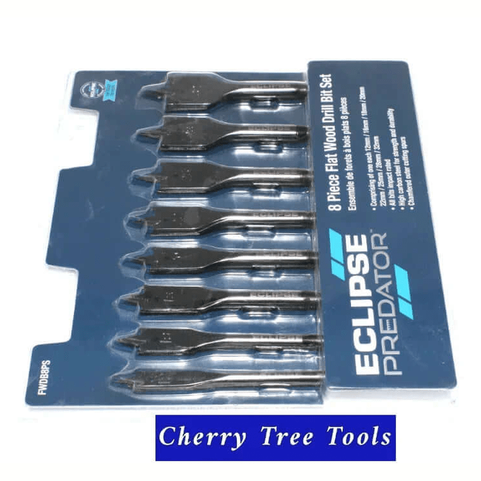 Eclipse Professional 8pc Wood Drill Bit Set for Precision Woodworking