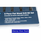 Eclipse Professional 8pc Wood Drill Bit Set  for Precision Woodworking