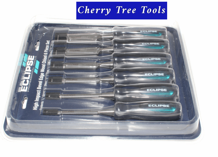 Chisel Set  TT-BEWC6BCE Eclipse Professional 6pce, Bevel Edge - Cherry Tree Tools