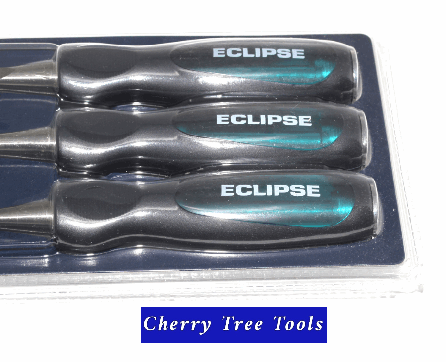 Chisel Set 3 pce-  Bevel Edge, High Impact -   Eclipse TT-BEWC3BCE - Cherry Tree Tools