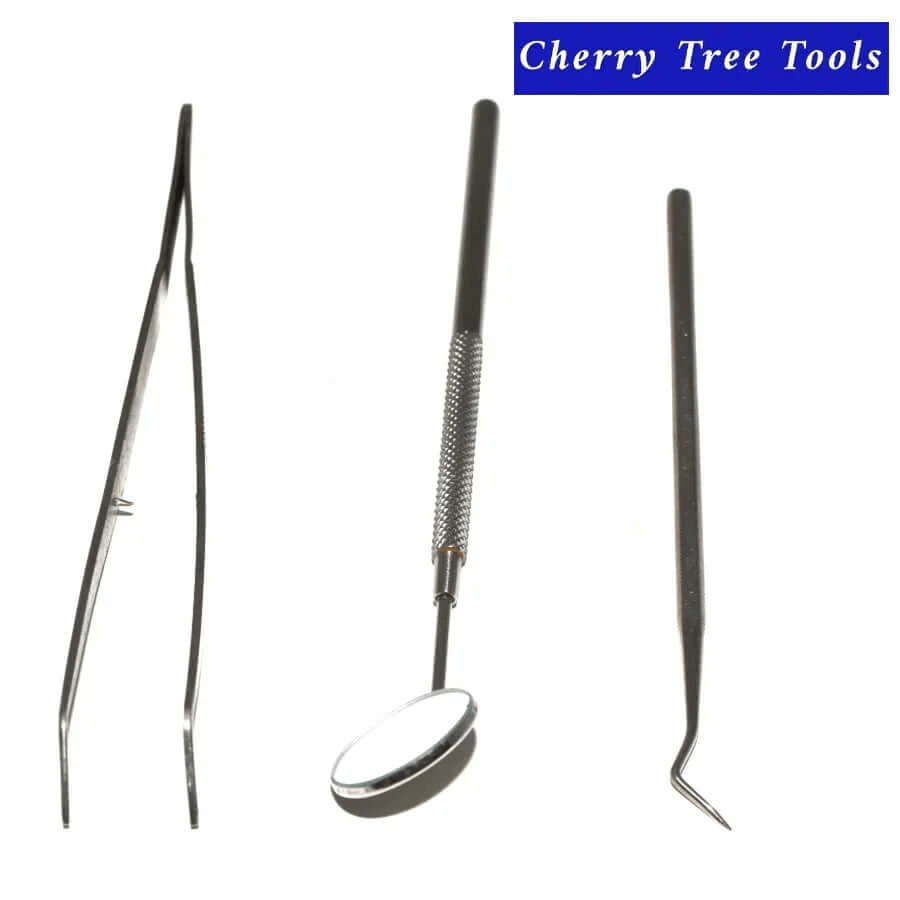 Silverline 3pc Pick Probe & Mirror Set - Craft Tools 511952 - Cherry Tree Tools