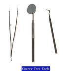 Silverline 3pc Pick Probe & Mirror Set - Craft Tools 511952 - Cherry Tree Tools
